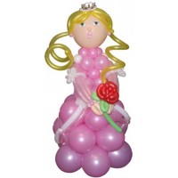 Фигура из шариков "Принцесса с розой" (1 метр)